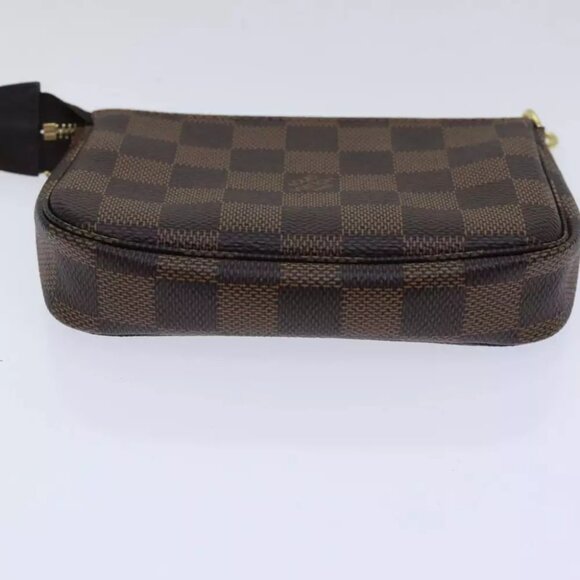 LOUIS VUITTON Damier Ebene Mini Pochette Accessoires Pouch N58009 LV Auth ac3267 - Picture 6 of 15